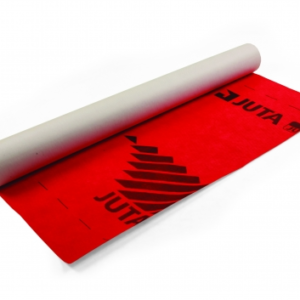 Tuulen- ja vedenpitävä kalvo Jutadach 115 1,5x50m valkoinen/punainen